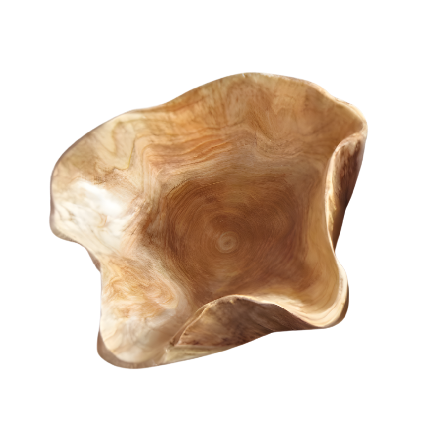 Handgefertigte Naturholz Schale als Kerzenständer – Best Bougie rustikale Wohndeko