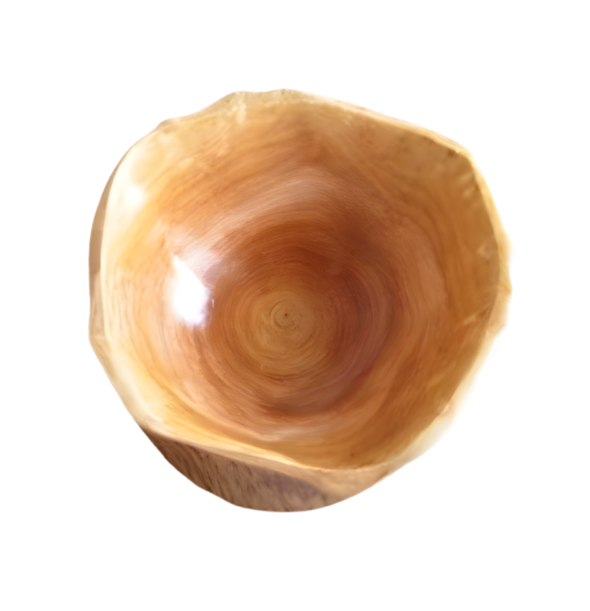 Handgefertigte Naturholz Schale als Kerzenständer – Best Bougie rustikale Wohndeko