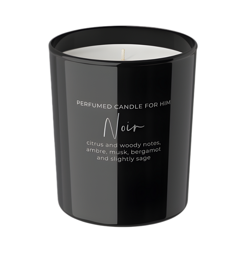 Hochwertige schwarze Duftkerze Noir im edlen Glas – Best Bougie Premium Kollektion