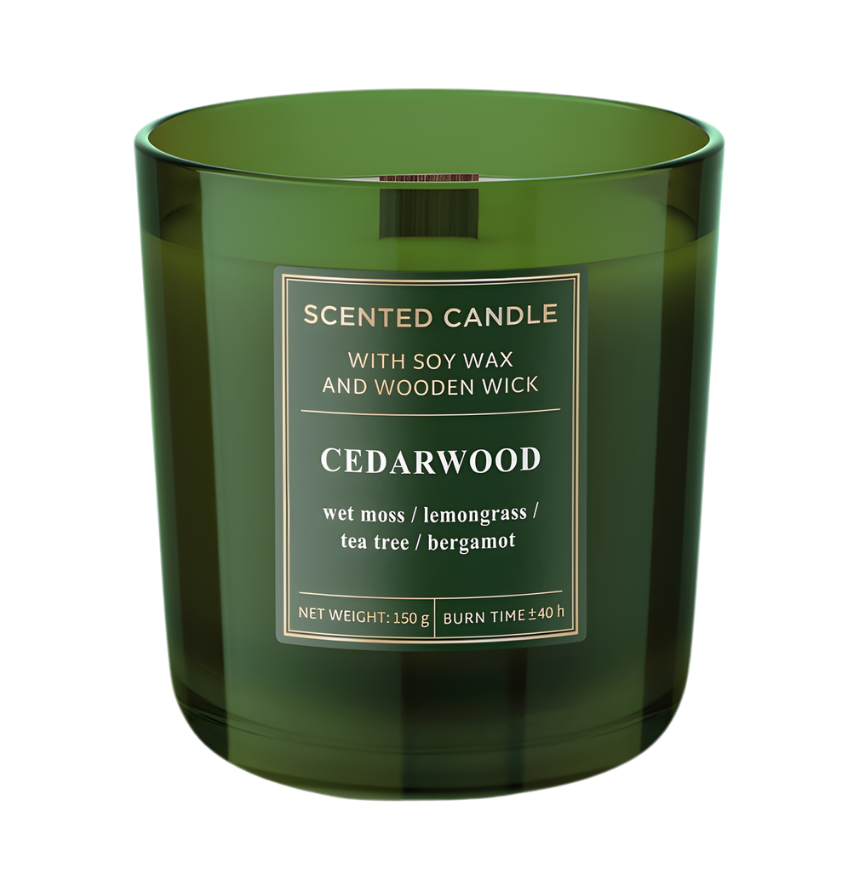 Rustikale langanhaltende Duftkerze Wood Collection mit Holznote – Best Bougie Natur-Design