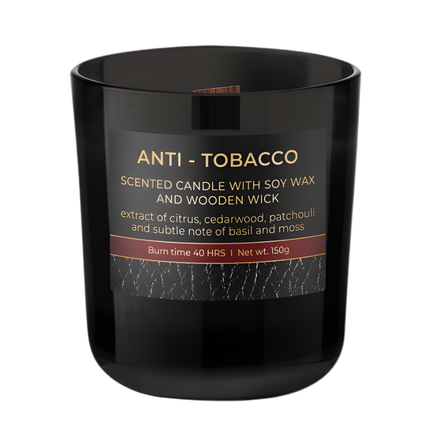 Starke Duftkerze Anti-Tobacco Wood zur Geruchsneutralisierung – Best Bougie hochwertige Öle