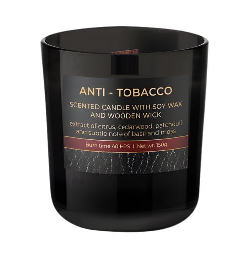 Starke Duftkerze Anti-Tobacco Wood zur Geruchsneutralisierung – Best Bougie hochwertige Öle