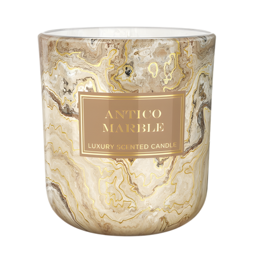 Hochwertige Duftkerze Antico Marble im antiken Marmor-Design – Best Bougie Premium Dekor