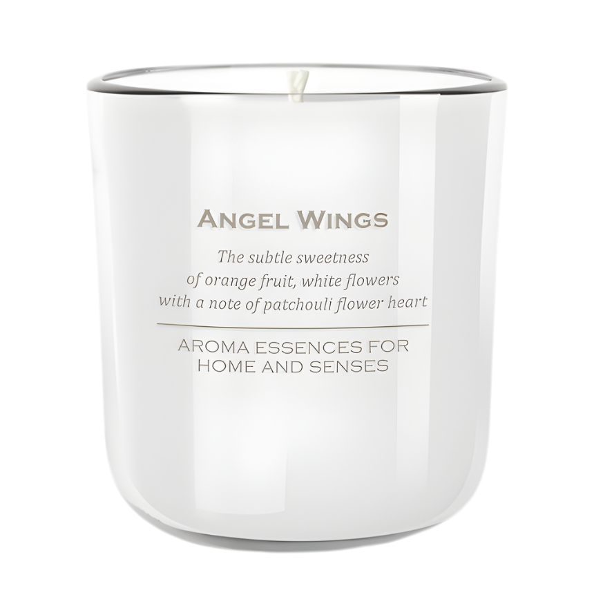 Sanfte hochwertige Duftkerze Angel Wings in Weiß – Best Bougie spirituelle Raumdeko