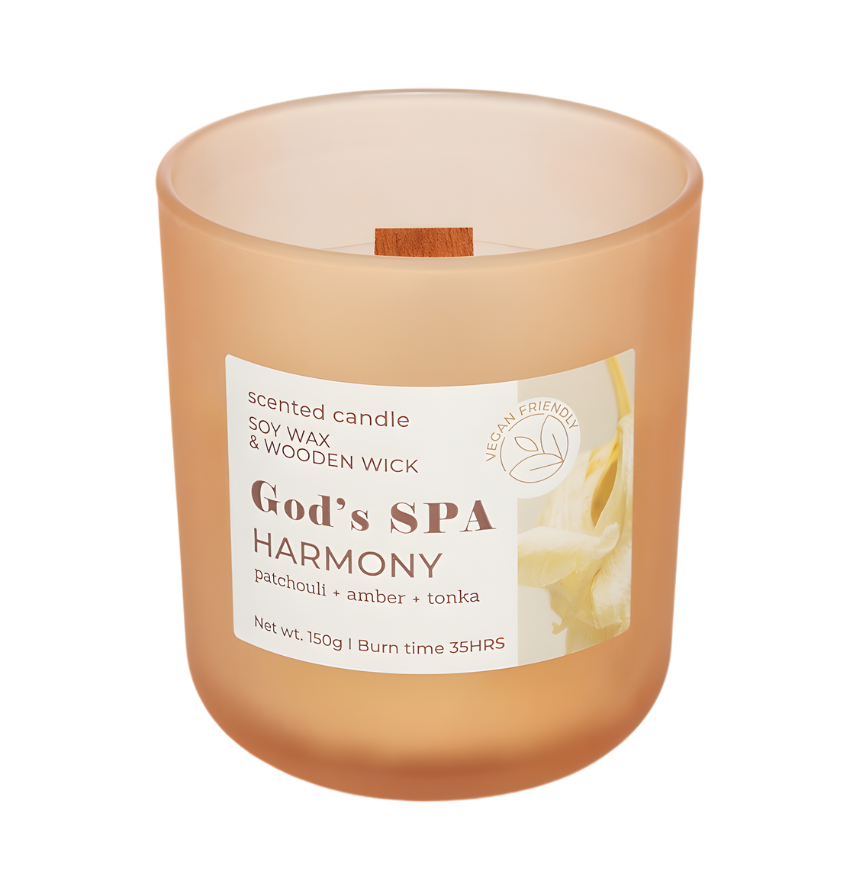 Langanhaltende Duftkerze Gods Spa Harmony für Entspannung – Best Bougie Premium Raumduft