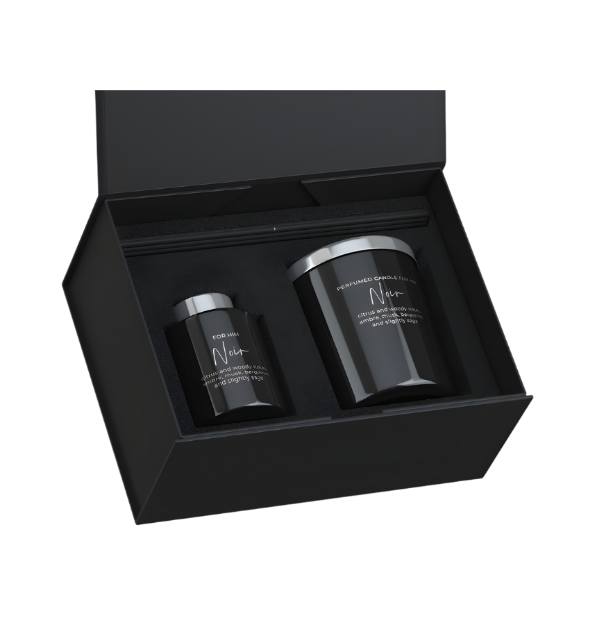 Exklusives Geschenkset für Herren mit hochwertiger Duftkerze und Raumduft – Best Bougie Set