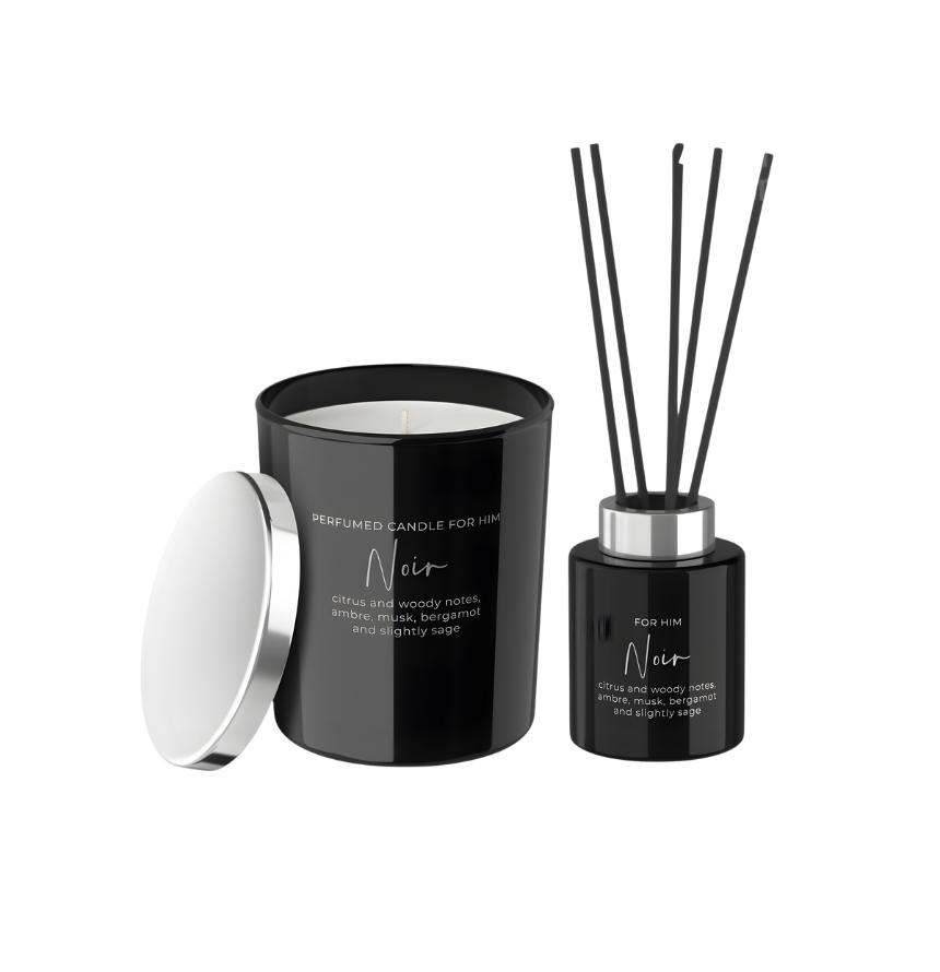 Exklusives Geschenkset für Herren mit hochwertiger Duftkerze und Raumduft – Best Bougie Set