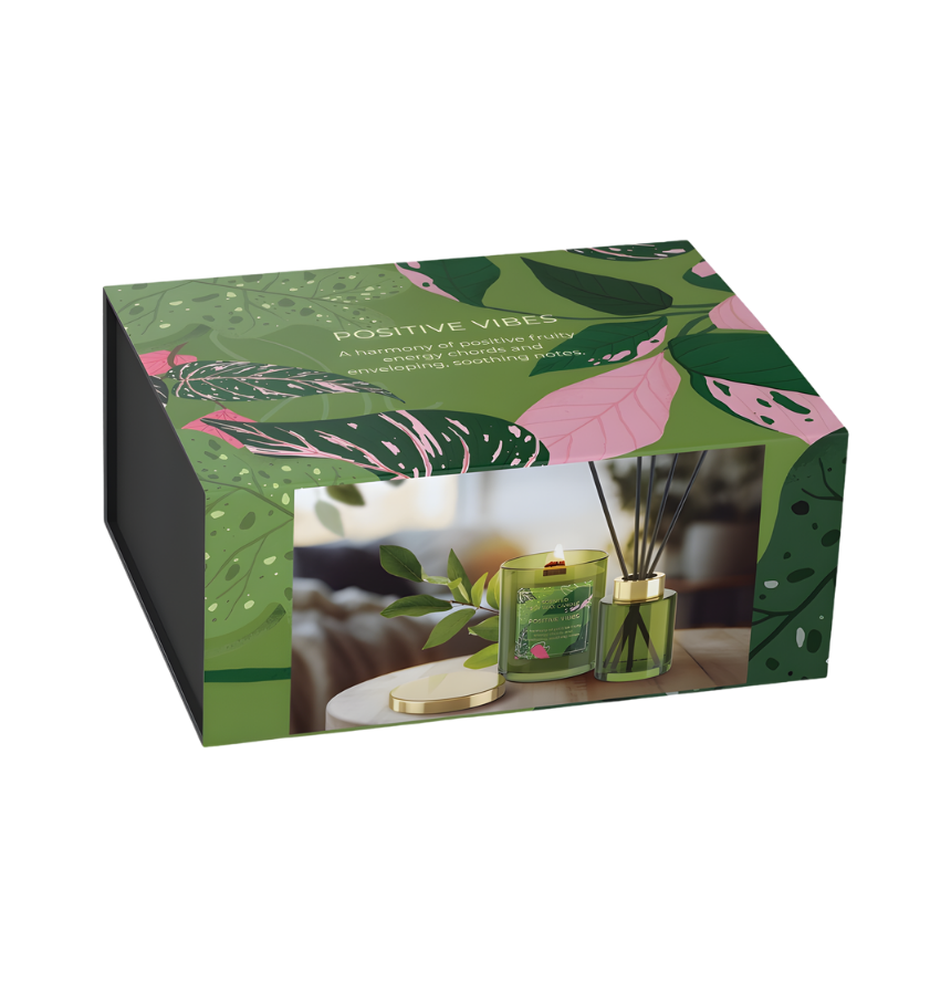 Motivierendes Geschenkset Positive Vibes – Best Bougie langanhaltende Duftkerzen Geschenkidee