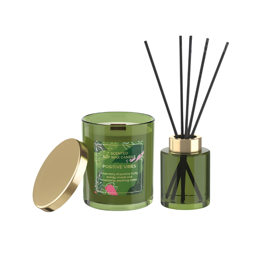 Motivierendes Geschenkset Positive Vibes – Best Bougie langanhaltende Duftkerzen Geschenkidee