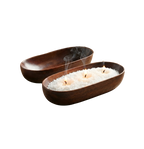 Handgefertigte Naturholz Schale als Kerzenständer – Best Bougie rustikale Wohndeko